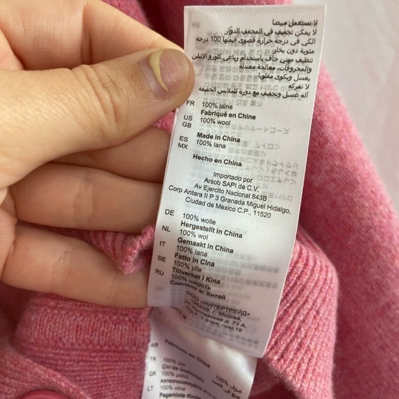 Sandro Paris Wool V-Neck Sweater Cardigan Size Medium - Picture 6 of 13